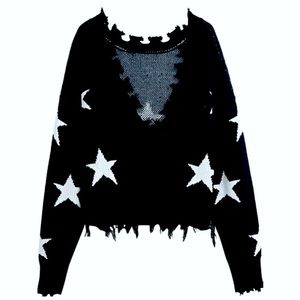 Distressed Star sweater